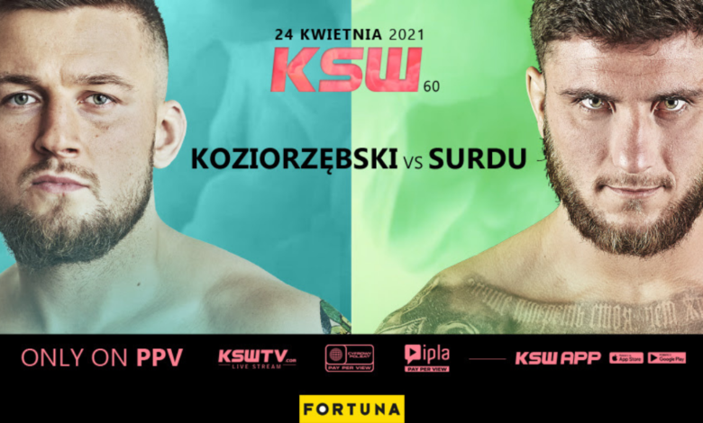 Starcie Kacper Koziorzębski vs. Ion Surdu zamyka kartę KSW 60.