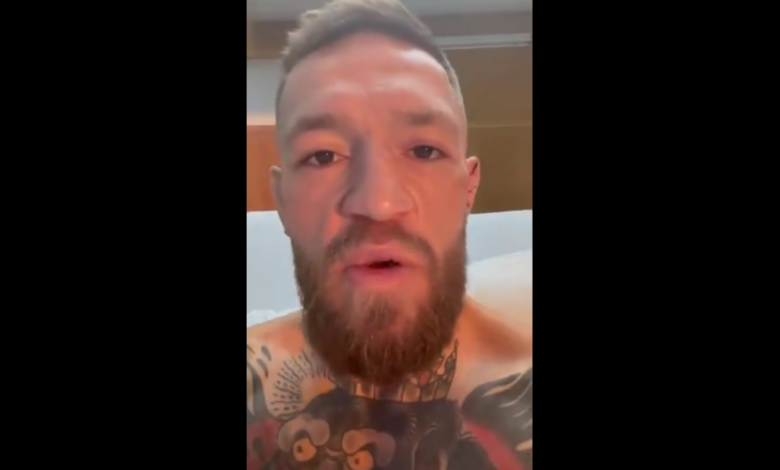 (VIDEO) McGregor z wiadomością do Poiriera i kibiców: "Możesz świętować to nielegalne zwycięstwo, ale..."