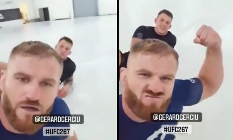 (VIDEO) Jan Błachowicz razem z "potworem" trenuje grappling przed UFC 267: "Będziemy gotowi na Glovera!"