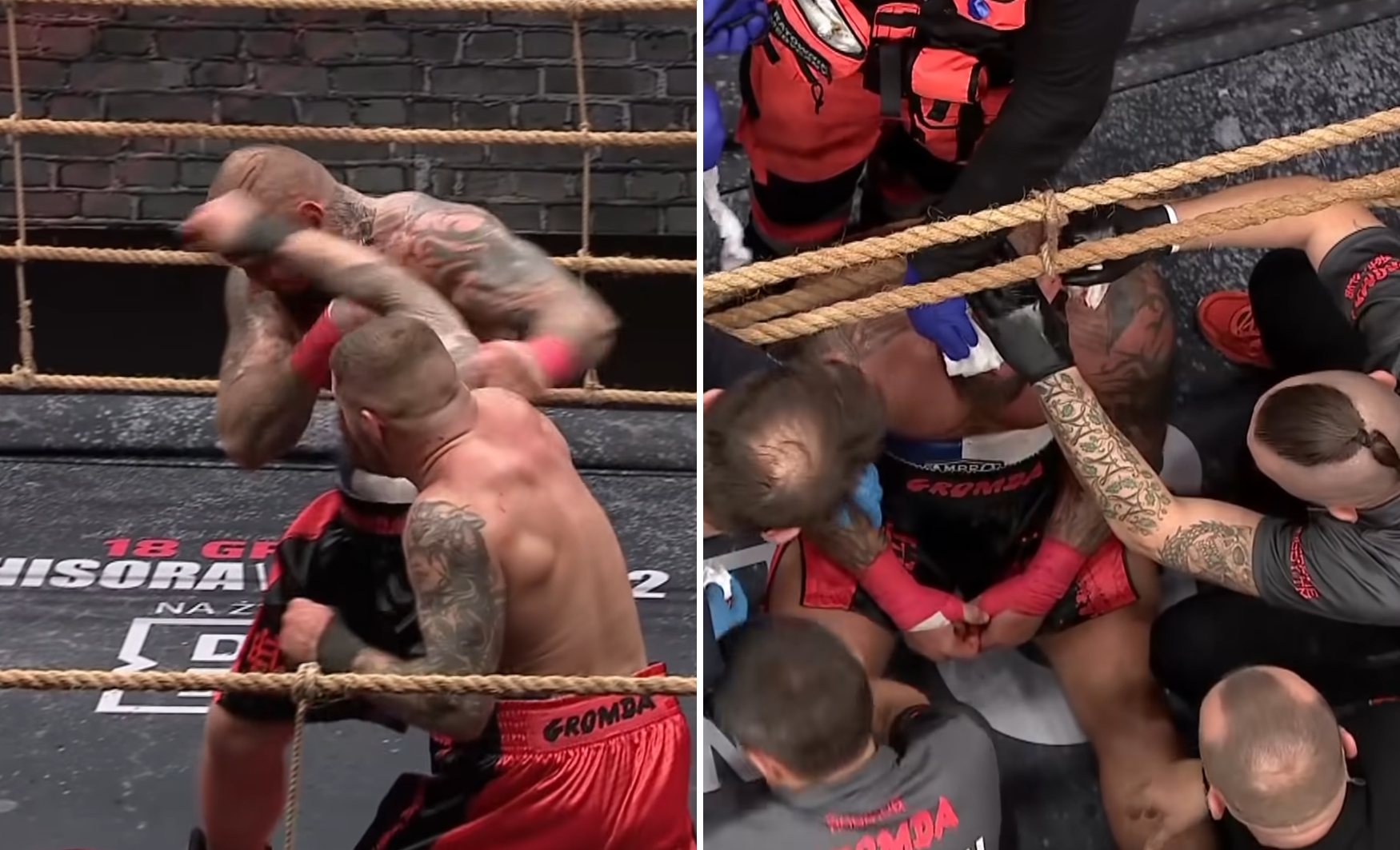 (VIDEO) Tak wyglądał ciężki nokaut w wielkim finale GROMDA 7! "Balboa" brutalnie ustrzelił 30-kilogramów cięższego "Maximusa"