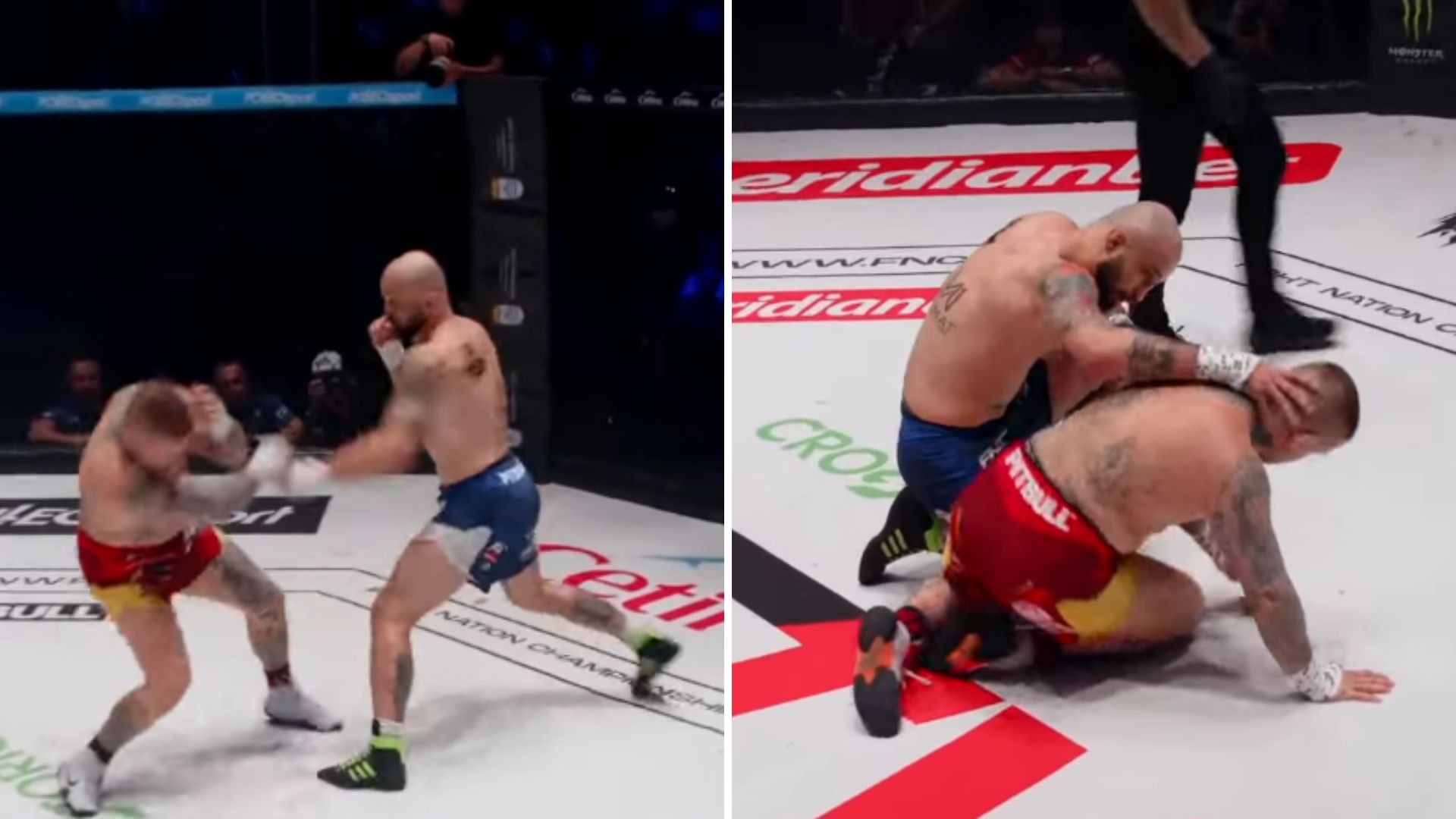 Artur Sowiński nokautuje w 53 sekundy. Bakocević przegrał w walce na gołe pięści [WIDEO]