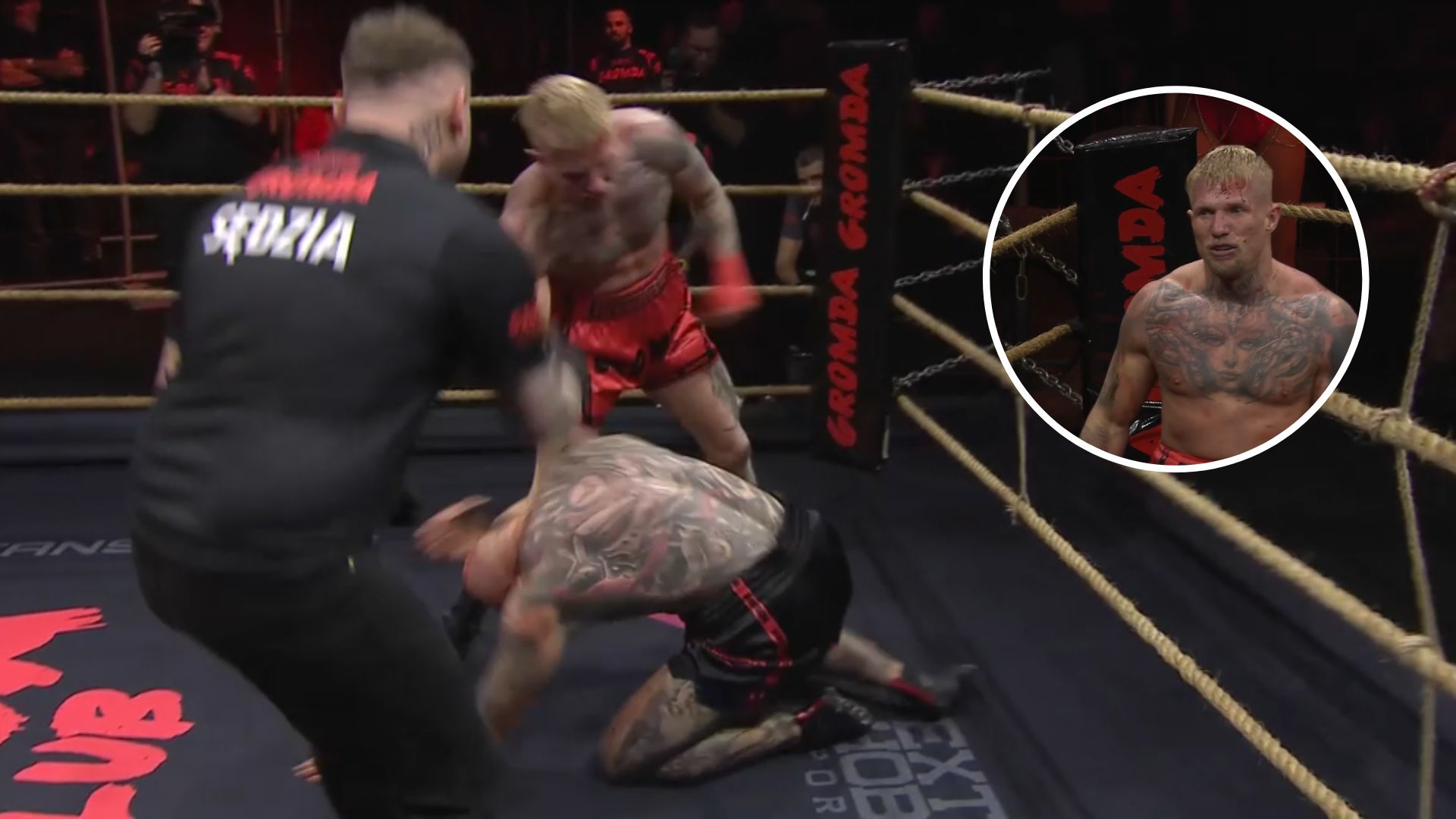 GROMDA 23: Majk rozbił Łysego i wygrał w 1. rundzie. Narożnik poddał debiutanta [WIDEO]