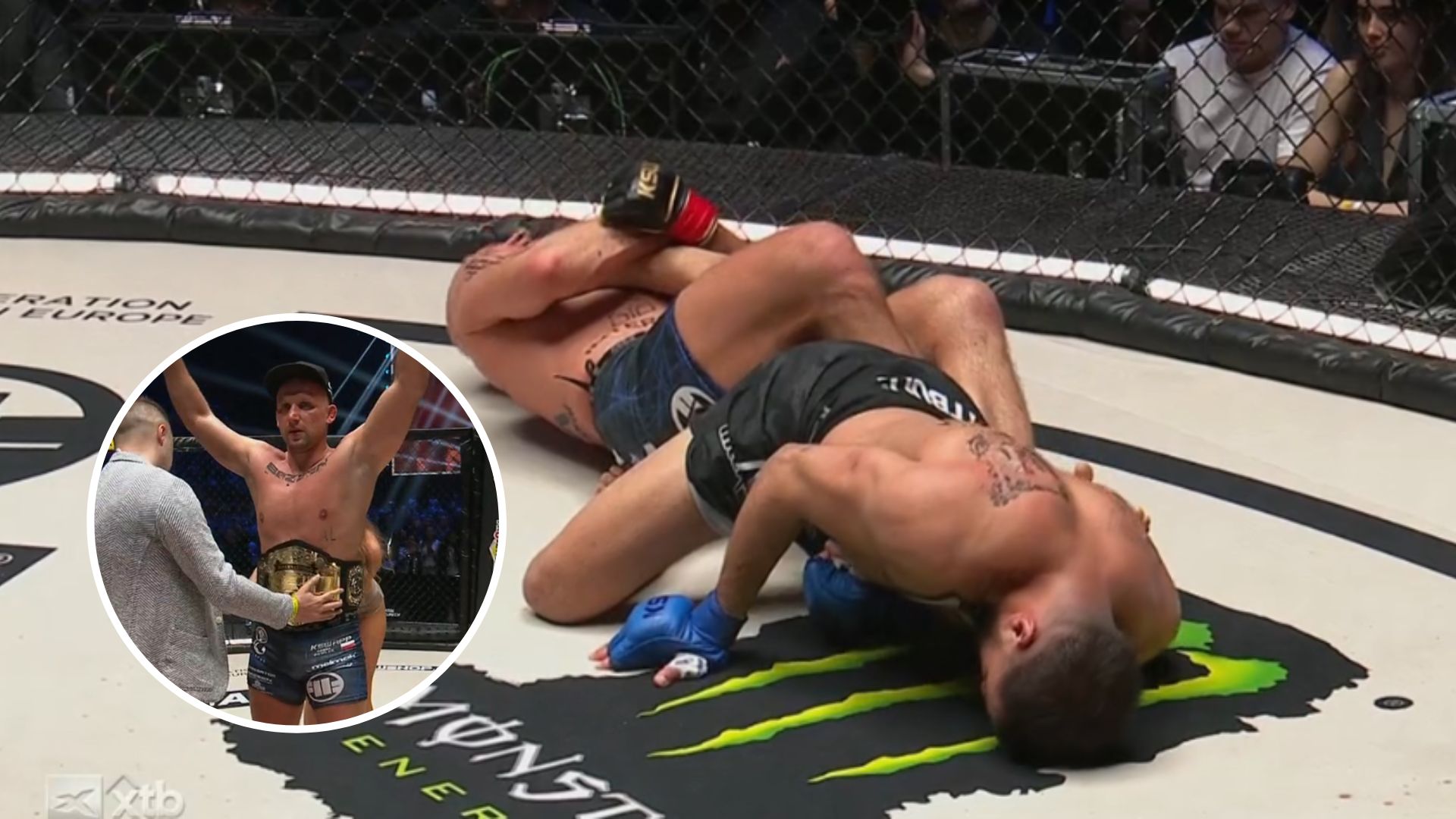 Udany powrót Pawlaka! Mistrz poddał Zerhouniego w ostatniej rundzie na XTB KSW 113