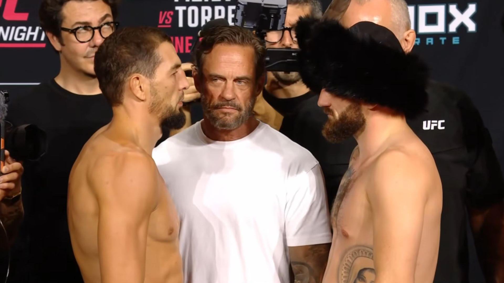 Ostatnie spotkanie przed UFC Baku. Oleksiejczuk i Magomedov stanęli naprzeciw siebie