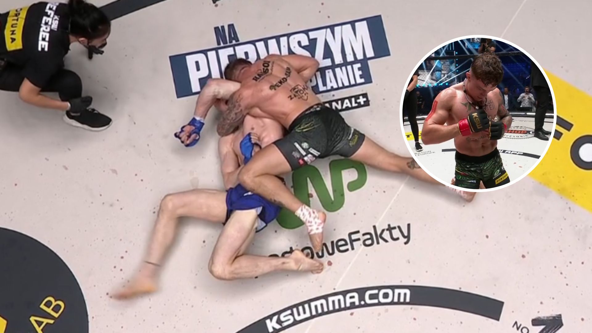 XTB KSW 119: Patryk Kaczmarczyk wygrał w Radomiu! Mistrz wagi piórkowej poddał Brichtę