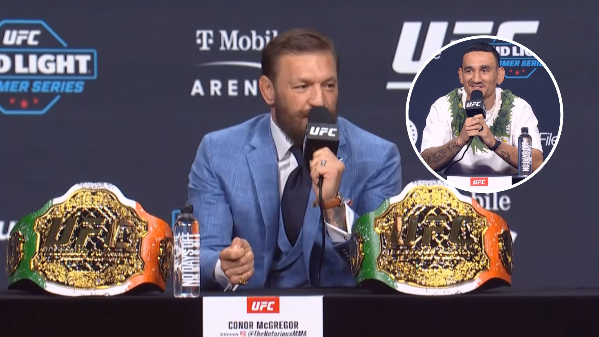 Konferencja UFC 329 pełna iskier! McGregor i Holloway nie odpuszczali sobie ani przez chwilę