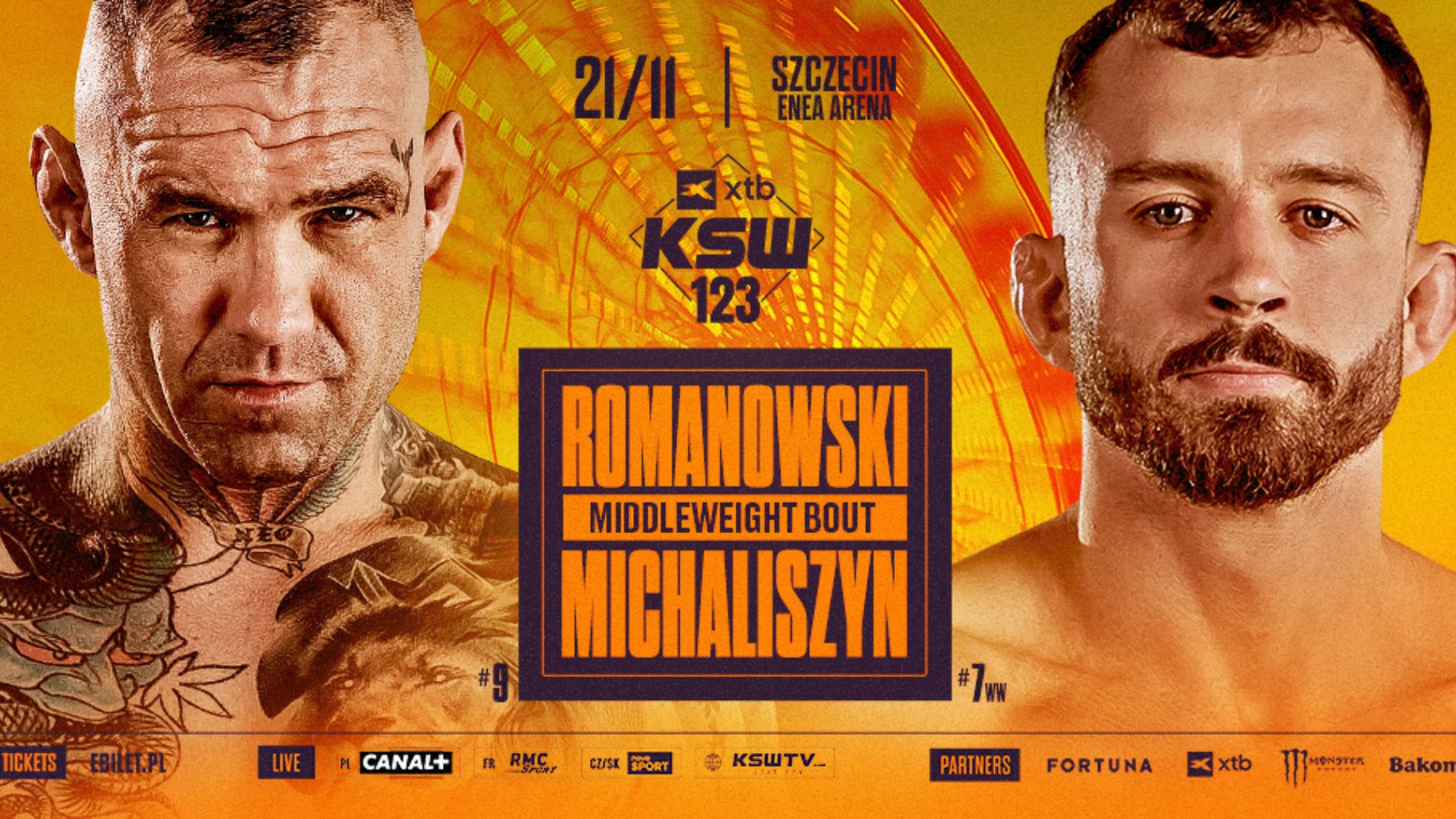 Romanowski vs Michaliszyn w Szczecinie! Znamy kolejną walkę XTB KSW 123
